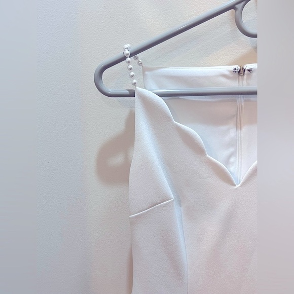 Karl Lagerfeld White Dress with Pearl Straps - Picture 3 of 6